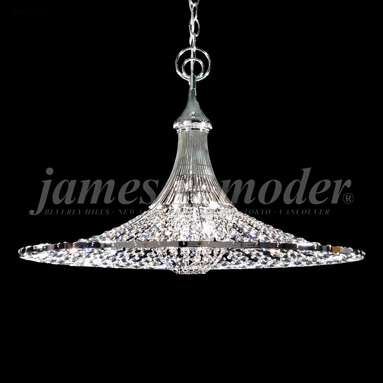 James Moder Excelsior Contemporary 26&quot;W Silver Crystal Pendant Light