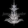 James Moder Florale 38" Wide Silver Entry Crystal Chandelier