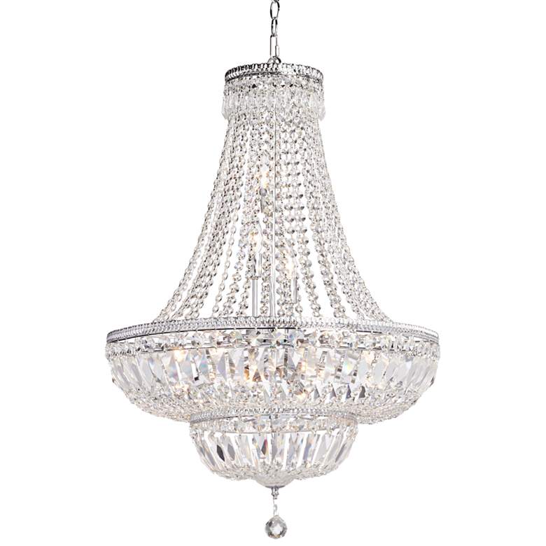Image 2 James Moder Ibiza 24"W Silver 11-Light Crystal Chandelier