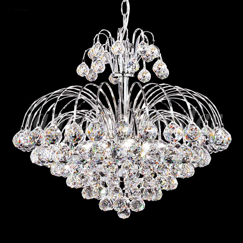 Image 1 James Moder Jacqueline 20 inch Wide Silver Crystal Chandelier