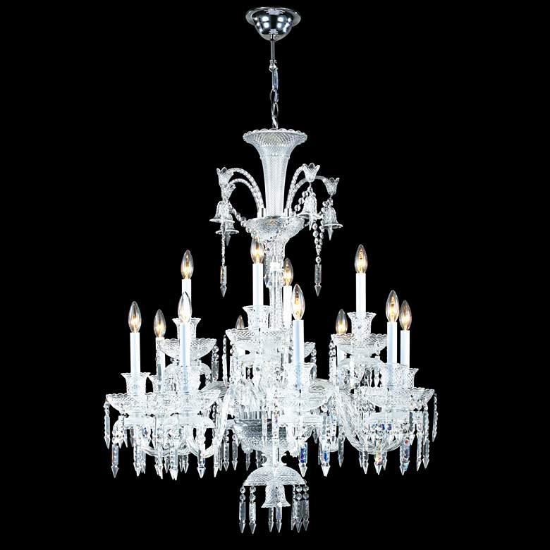 Image 1 James Moder Le Chateau 12-Light Silver Crystal Chandelier