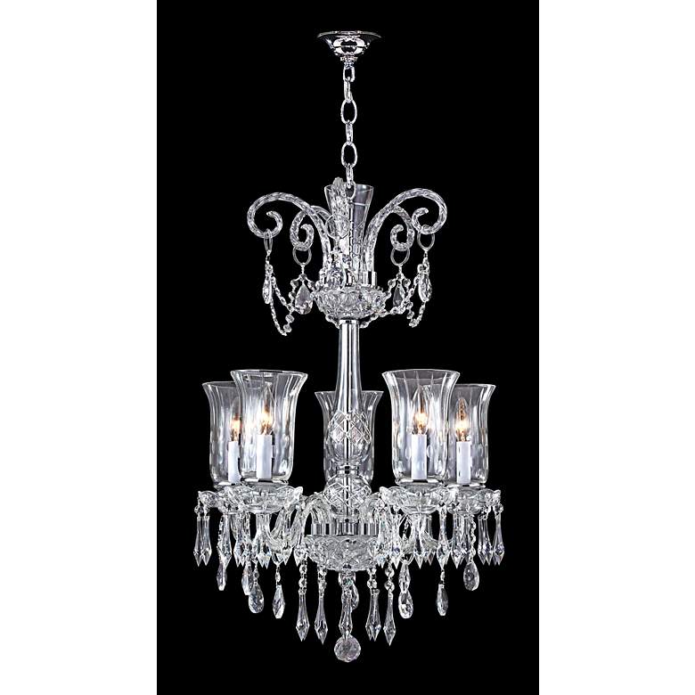 Image 1 James Moder Venetian 19 1/2" 6-Light Traditional Crystal Chandelier