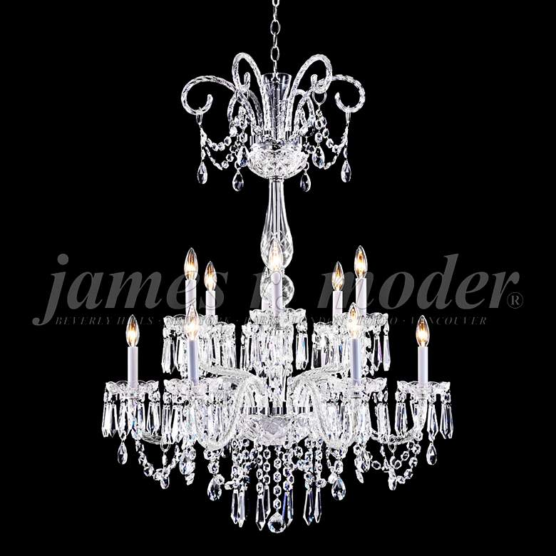 Image 1 James Moder Venetian 32" Wide Silver 12-Light Chandelier