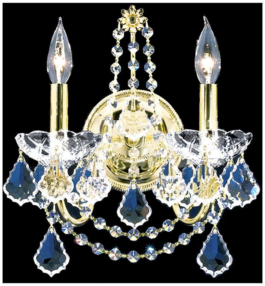 James R. Moder 2 Light Wall Sconce in Gold Finish