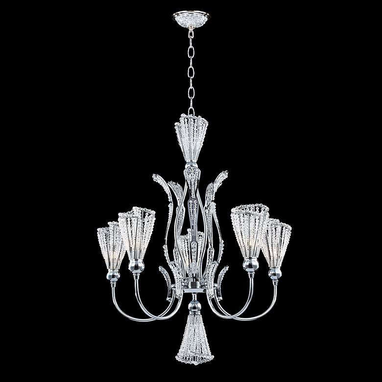 Image 1 James R. Moder 24 inch Beaded Crystal Chandelier