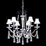 James R. Moder 29" Wide Crystal and White Shades Chandelier