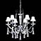 James R. Moder 29" Wide Crystal and White Shades Chandelier