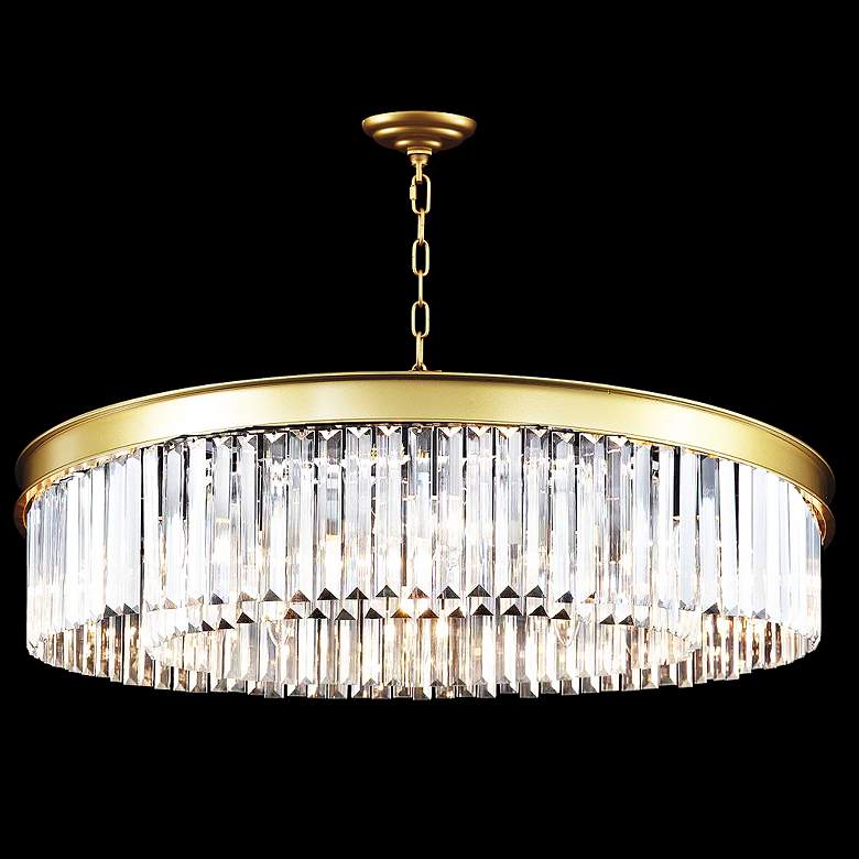 Image 1 James R Moder 32" Europa Collection Chandelier in Satin Black Finish