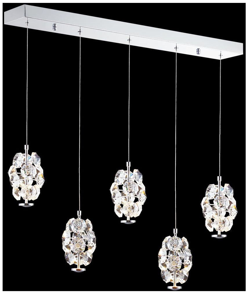 James R Moder 35" Continental Collection Bar Light with  5 Pendents