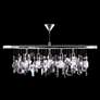 James R. Moder 38" Wide Modern Linear Silver and Crystal Chandelier