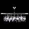 James R. Moder 38" Wide Modern Linear Silver and Crystal Chandelier