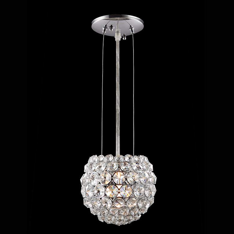 Image 1 James R. Moder 5 inch Wide Round Crystal Mini Pendant Light