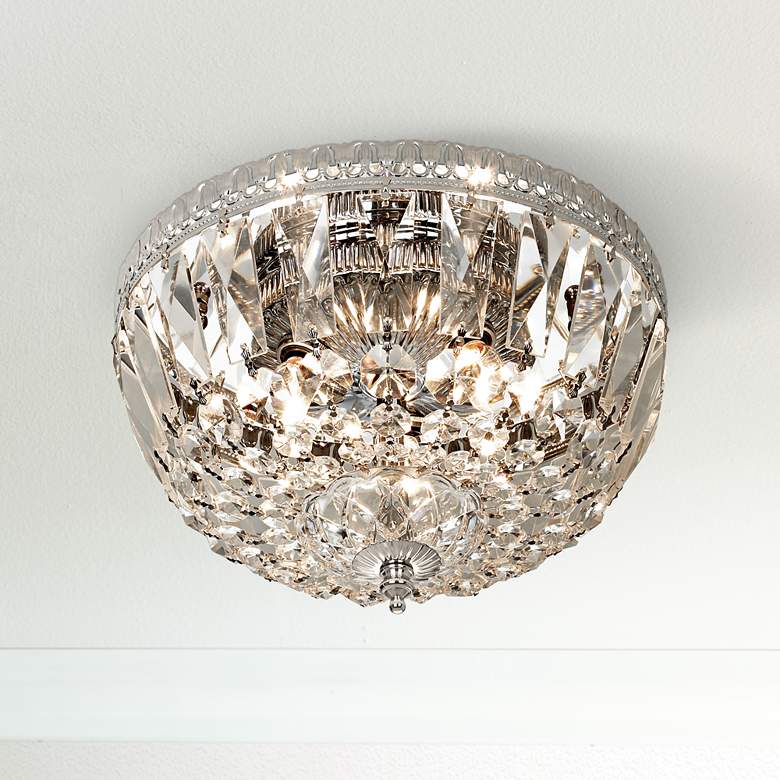 Image 2 James R. Moder 9" Wide Traditional Hand Cut Crystal Ceiling Fixture