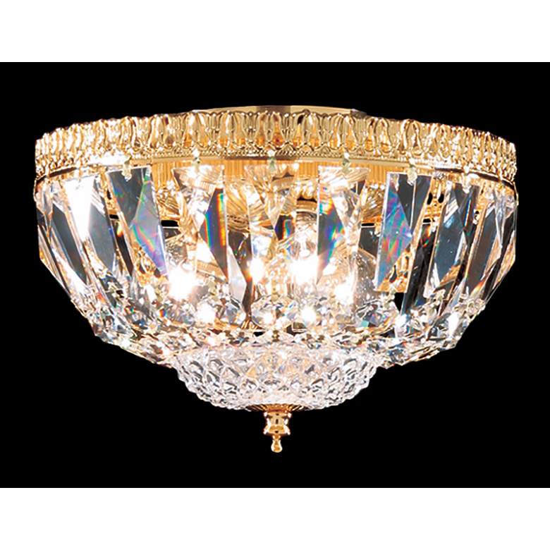 Image 1 James R. Moder 9 inchW Gold and Imperial Crystal Ceiling Light