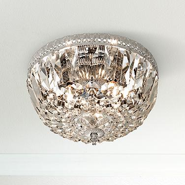 James R. Moder 9" Wide Traditional Hand Cut Crystal Ceiling Fixture