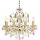 James R. Moder Belle Wave 24" Wide Traditional Gold Crystal Chandelier