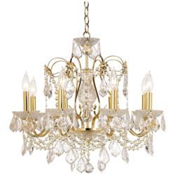 James R. Moder Belle Wave 24" Wide Traditional Gold Crystal Chandelier