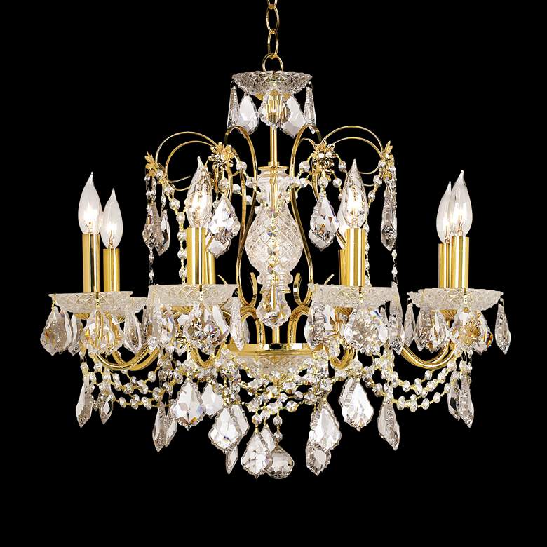 Image 1 James R. Moder Belle Wave 24" Wide Traditional Gold Crystal Chandelier