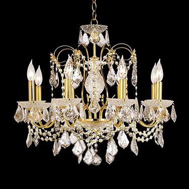 James R. Moder Belle Wave 24" Wide Traditional Gold Crystal Chandelier