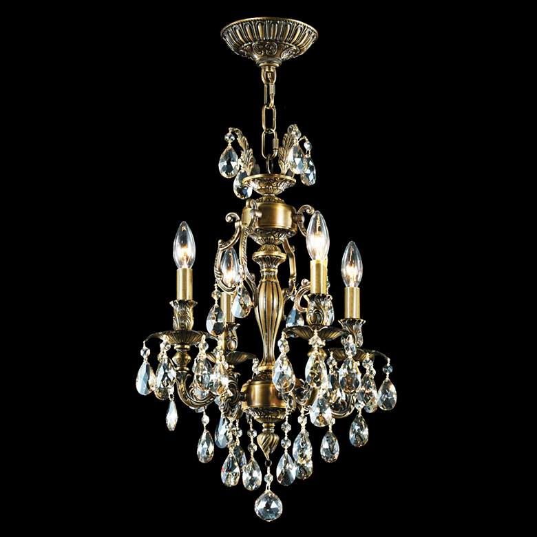 Image 1 James R. Moder Brindisi 14" Wide Bronze 4-Light Chandelier
