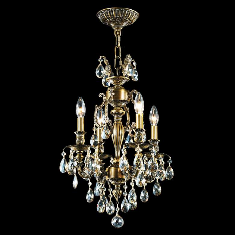 Image 1 James R. Moder Brindisi 14 inch Wide Bronze 4-Light Chandelier