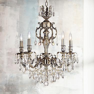 James R. Moder Brindisi 20" Wide Monaco Bronze Candelabra Chandelier