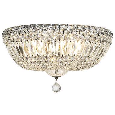 James R. Moder Crystal 14" Wide Ceiling Light Fixture