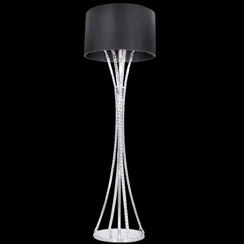 Image 1 James R Moder Crystal 63" High Eclipse Floor Lamp