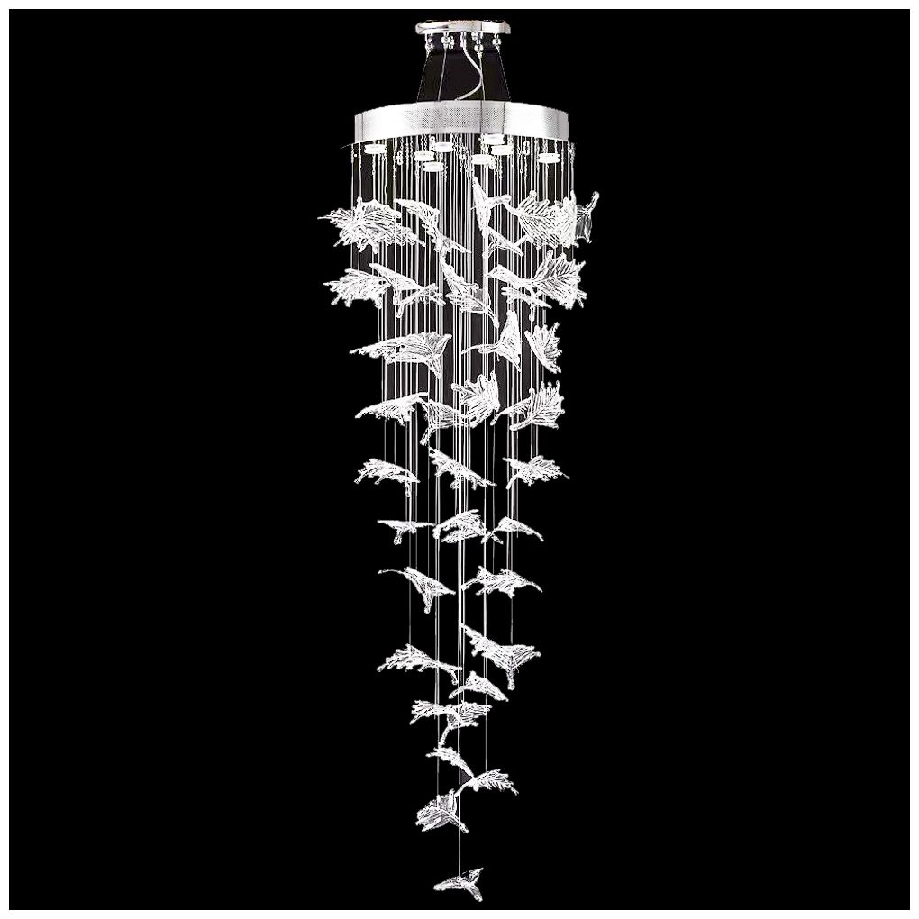 James R. Moder Crystal Autumn Leaf Entry Chandelier with Clear Elements