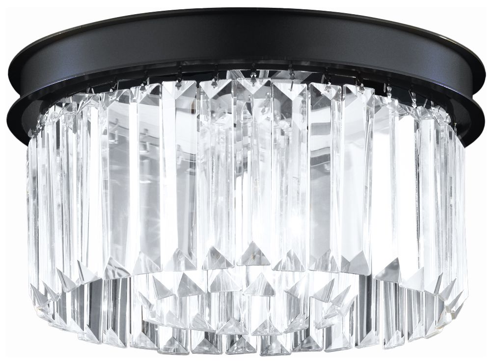 James R Moder Crystal Chandelier Contemporary Europa Collection Black Collection