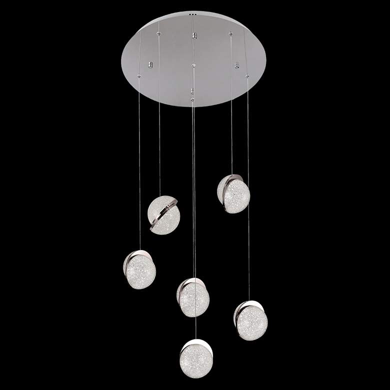 Image 1 James R. Moder Crystal Ice 20" Wide LED Multi Light Pendant