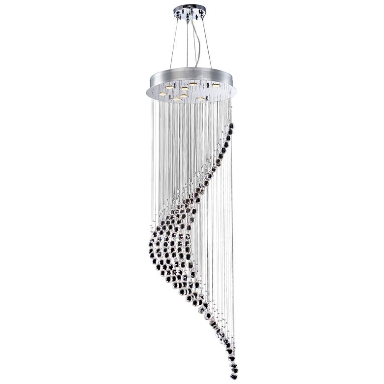 Image 1 James R Moder Crystal Rain Entry Chandelier with Black Accents