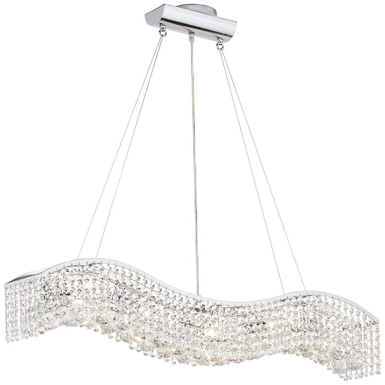 Image 3 James R. Moder Crystal Wave 36" Contemporary Chandelier