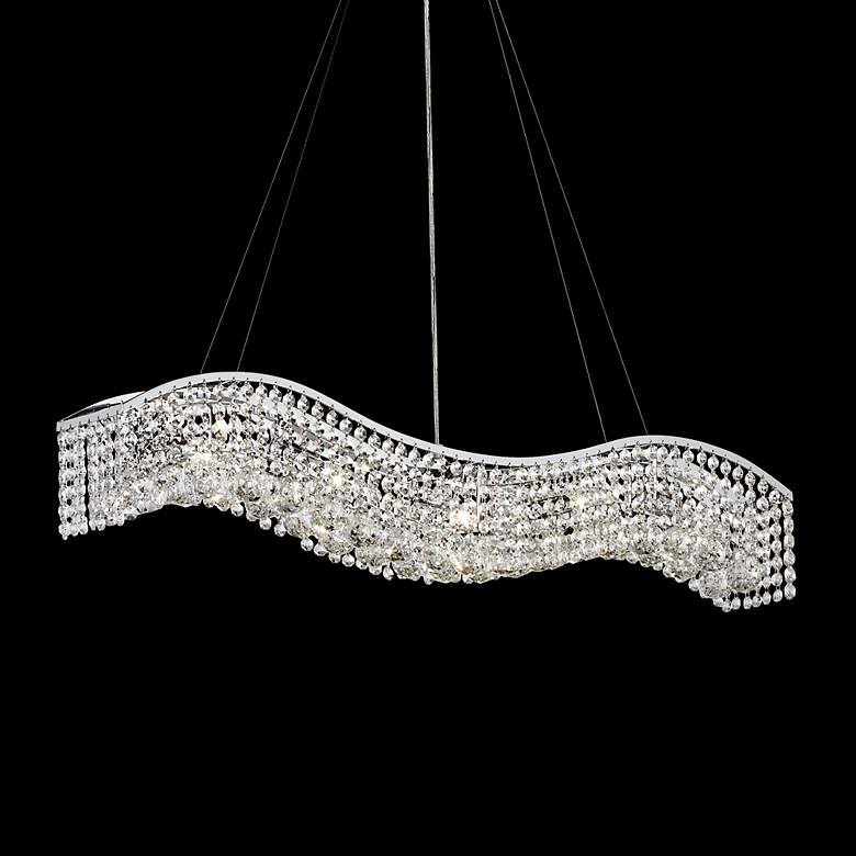 Image 2 James R. Moder Crystal Wave 36 inch Contemporary Chandelier