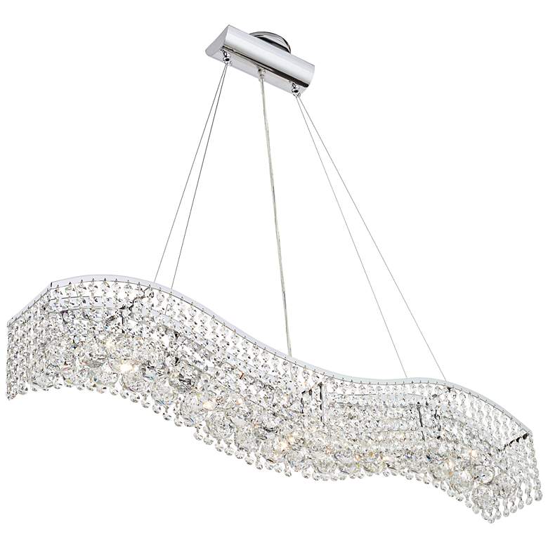 James R. Moder Crystal Wave 36&quot; Contemporary Chandelier more views
