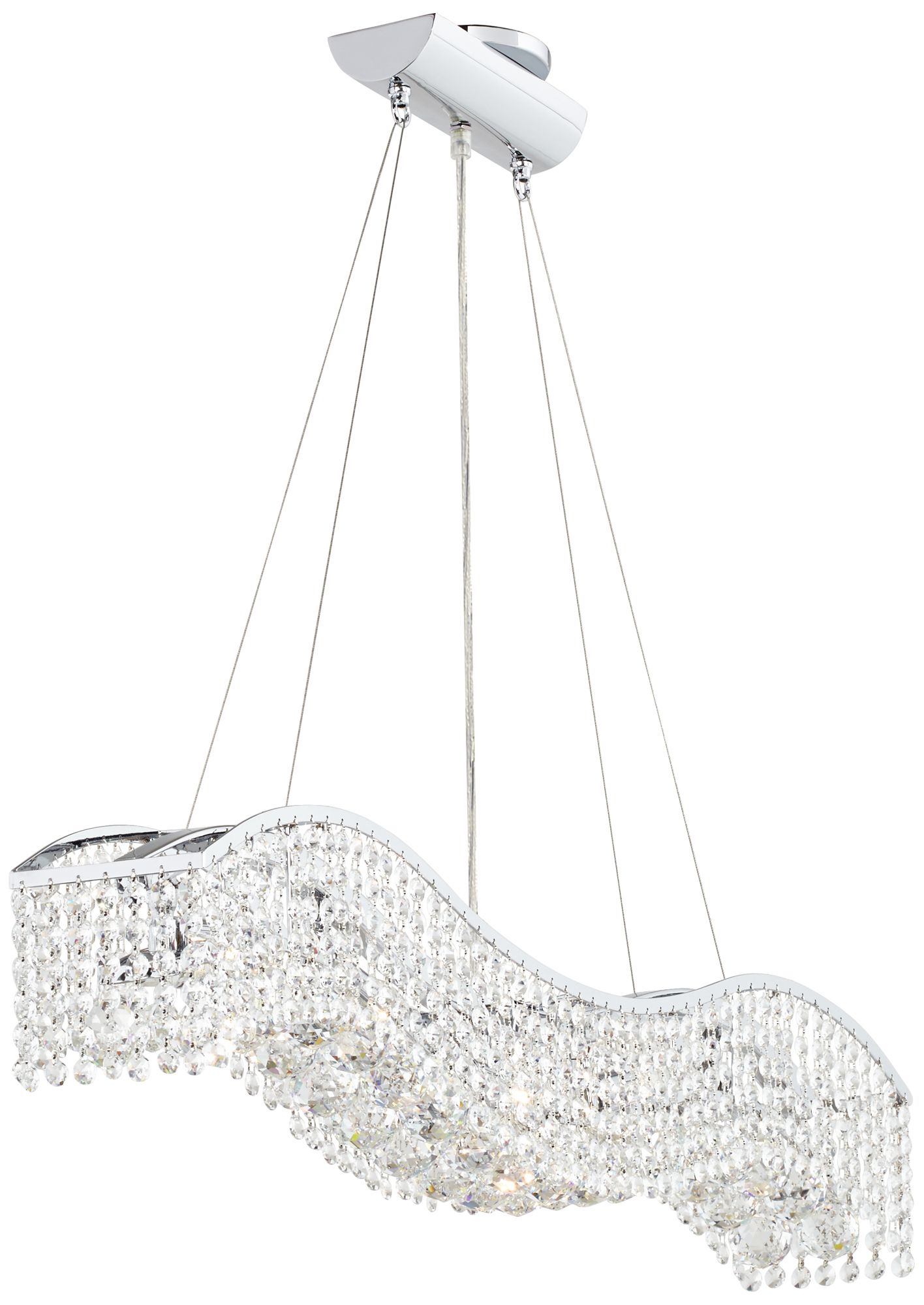 crystal wave chandelier