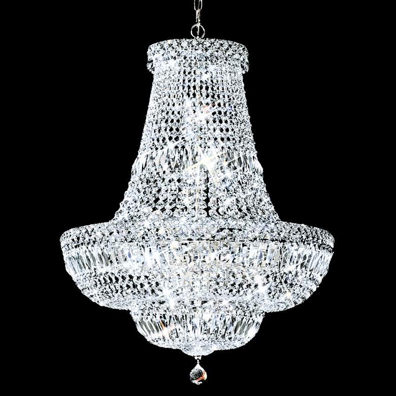 Image 1 James R. Moder Empire 22" Wide Silver and Crystal Chandelier