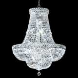 James R. Moder Empire 22&quot; Wide Silver and Crystal Chandelier
