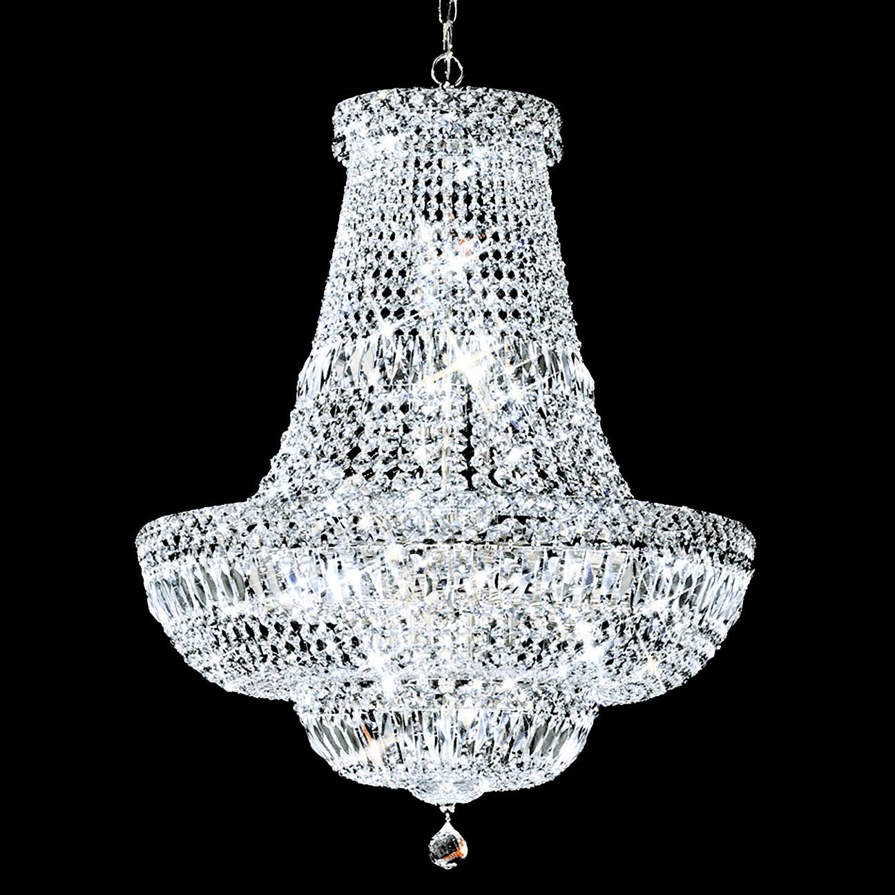 James R. Moder Empire 22" Wide Silver and Crystal Chandelier - #66E85 ...