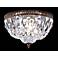James R. Moder Empire 9" Wide Bronze and Crystal Ceiling Fixture