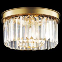 James R. Moder Europa 12" Wide Satin Gold Ceiling Light