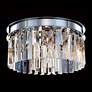 James R. Moder Europa 12"W Silver and Crystal Ceiling Light
