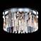 James R. Moder Europa 12"W Silver and Crystal Ceiling Light