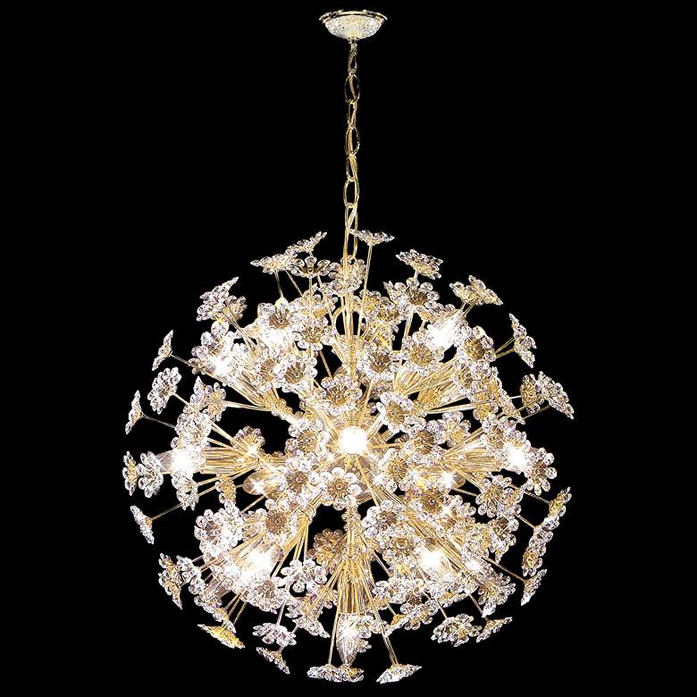 Image 1 James R. Moder Europa 23"W Gold 16-Light Crystal Chandelier