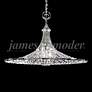 James R. Moder Excelsior 26" Contemporary Silver Crystal Pendant Light