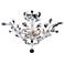 James R. Moder Florale 21" Wide Chrome and Crystal Ceiling Light