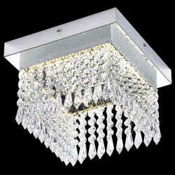 James R. Moder Galaxy 10&quot;W Silver LED Crystal Ceiling Light