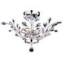James R. Moder Regailia 21" Wide Chrome and Crystal Ceiling Light