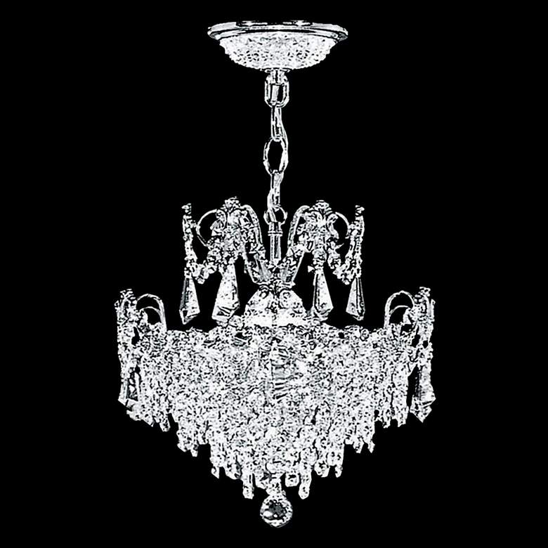 Image 1 James R. Moder Victoria 14"W Silver and Crystal Chandelier