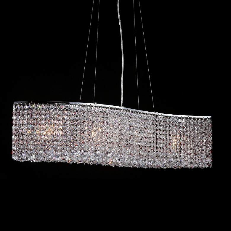 Image 1 James R. Moder Wave 33 inch Wide Imperial Crystal Pendant